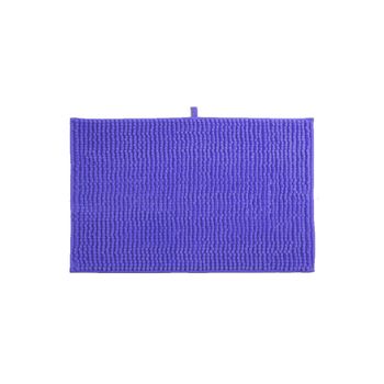 Alfombra De Baño Msv "chenille" Antideslizante De Microfibra En Color Violeta 40 X 60 Cm
