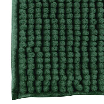 Alfombra De Baño Msv "oruga" Antideslizante De Microfibra En Color Verde 60 X 90 Cm