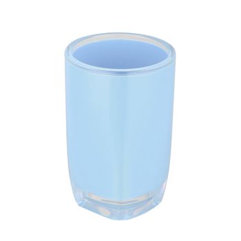 Vaso Msv "tahiti" De Plastico En Color Azul Claro 7,5 X 11,5 Cm