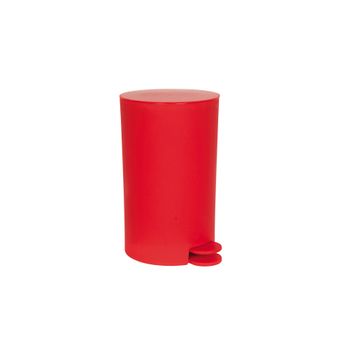 Cubo De Basura Con Pedal Msv Osaki 3l 14,5 X 15,5 X 27 Cm Rojo