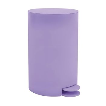 Msv - Cubo De Basura Con Pedal De Baño Osaki 3l, Color Lavanda Mate