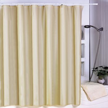 Cortina De Ducha Msv De Pva En Color Beige 180 X 200 Cm