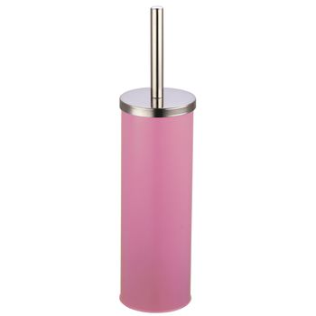 Escobilla De Bano Metal Y Acero Inoxidable Pastel Rosa 705c