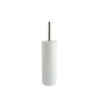Escobillero redondo (pared/suelo) de polipropileno-silicona blanco y gris