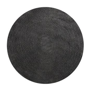 Alfombra Algodon Rondo 57cm Gris Antracita Msv Plata