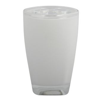 Vaso Portacepillos De Dientes Msv De Acrilico En Color Blanco