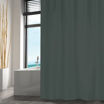 Cortina Baño Llas Poliester 180x200 Bco/azl.anillas con Ofertas en  Carrefour