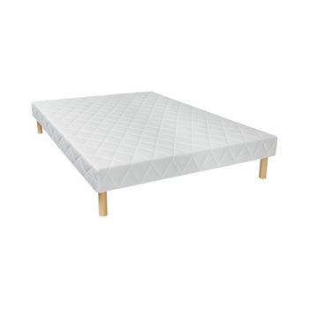 Cama nido con compartimentos 90 x 190 blanco y gris + somier - LOSIANA