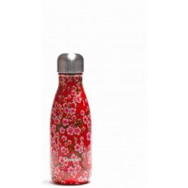 Botella isotérmica flores rojas Qwetch 500 ml