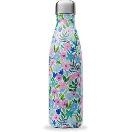 Botella isotérmica flores rojas Qwetch 500 ml