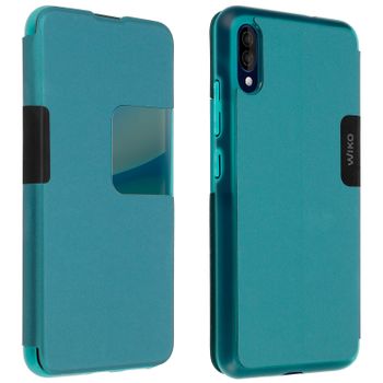 Funda Wiko View 3 Lite Con Ventana Diagonal Original Wiko - Verde