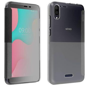 Funda Wiko Y60 Con Ventana Diagonal Original Wiko - Gris