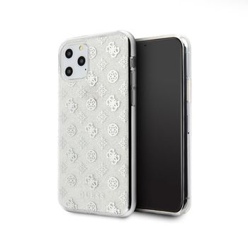 Funda Silicona Con Purpurina Guess Apple Iphone 11 Pro Plateada