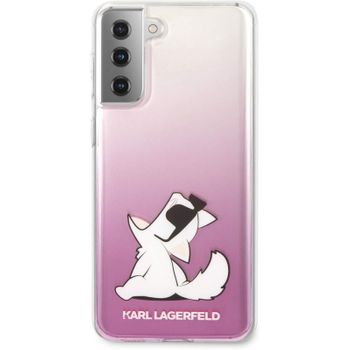 Funda Rígida Karl Lagerfeld Diseño Choupette Para Samsung Galaxy S21 Plus Rosa Klhcs21mcfnrcpi