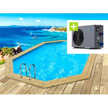 Piscina rectangular madera 555 x 300 x 140 cm - Outlet Piscinas