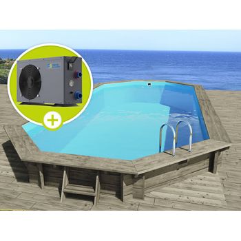 Piscina rectangular de madera Oceano - 9.20 x 5.20 x 1.44 m