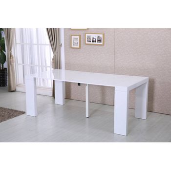 Mesa Extensible "dina" -  200/40 X 94 X 75 Cm - Blanco Laqueado