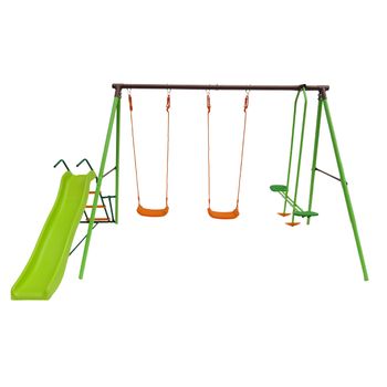 Parque Infantil De Acero Enzo - 4 Soportes - 1.95m