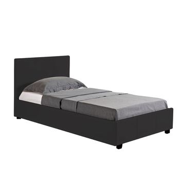 Cama En Pvc "carla" - 90 X 190 Cm - Color Negro