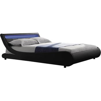 Cama Led "natacha" - 140 X 190 Cm - Negro