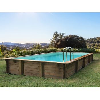 Piscina Rectangular De Madera "murano" - 12.20 X 6.20 X 1.44 M