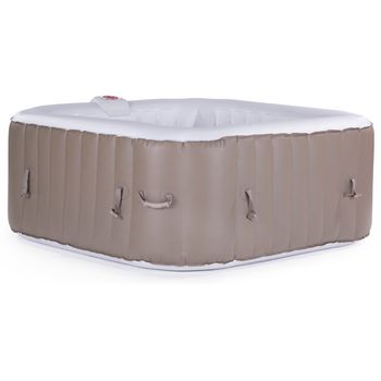 Spa hinchable NICE en PVC - 4 plazas - Gris/Negro