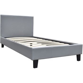 Cama "lina" 90 X 190 Cm - Gris Claro