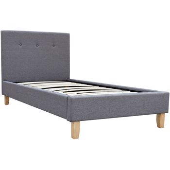 Estructura de Cama tapizada de 30 cm, 90x190 cm, Beige AROMA