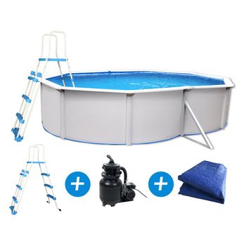 Piscina Desmontable De Acero Bestway Con Depuradora De Arena 610x360x120 Cm  Hydrium Con Cobertor, Escalera Y Tapiz De Suelo con Ofertas en Carrefour