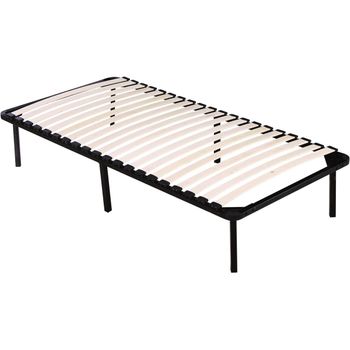 Cama De Metal Negra Con Cabecero Gris Y Somier 160x200 Cm Clamar con  Ofertas en Carrefour