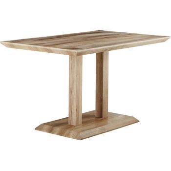 Mesa Comedor Industrial Vince Con Pata Metálica Y Tablero Madera De 4 Cm En  Roble Sellado 140 X80 Cm con Ofertas en Carrefour