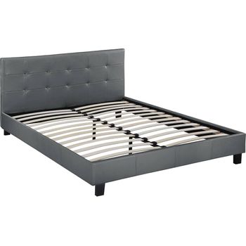 Cama Con Almacenaje De Terciopelo Gris Pardo 160 X 200 Cm Vincennes con  Ofertas en Carrefour