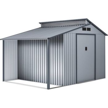 Caseta metálica ECO Shed 10 x 12 con kit de suelo — jardineriadelvalles