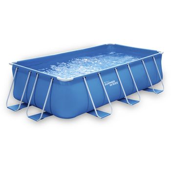 Piscina Desmontable Rectangular Tubular Extra Grande De Pvcde 400x211x81 Cm  con Ofertas en Carrefour