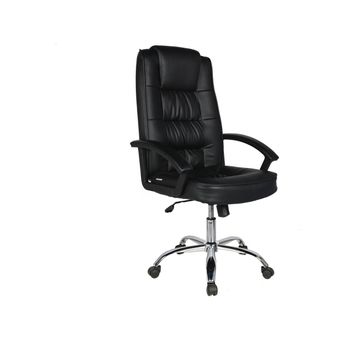 Silla de Escritorio de Ecocuero Negro LK - 6101B Bons 1 U. - Tienda Clic