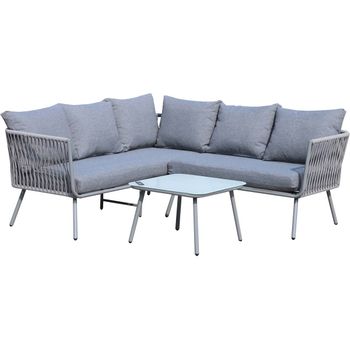 Muebles De Jardín De Cuerda Tejida "zanzíbar" - Gris Claro