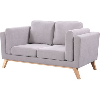 Sofá De 2 Plazas De Poliéster Espuma Madera Homcom 152x101x81cm-gris con  Ofertas en Carrefour