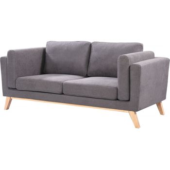 Sofá De 2 Plazas De Poliéster Espuma Madera Homcom 152x101x81cm-gris con  Ofertas en Carrefour