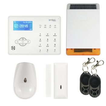 Kit De Alarma Gsm 03 Con Sirena Solar Y Sin Cámara Ip Foscam C1 - Iprotect Evolution