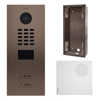 Videoportero Ip 2 Timbres Bronce + Timbre Y Soporte - Doorbird