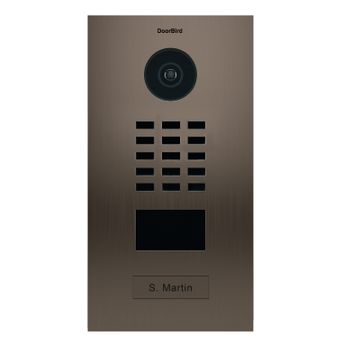 Videoportero Ip 1 Timbre Con Lector De Tarjetas Rfid - Doorbird D2101bv Montaje Empotrado Poe Bronce