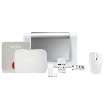 Diag17csf Pack De Alarma Doméstica Conectada Con Gsm - Compatible Con Mascotas - Diagral Kit 2