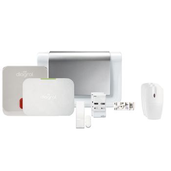 Diag17csf Pack De Alarma Doméstica Conectada Con Gsm - Compatible Con Mascotas - Diagral Kit 4