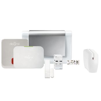 Diag17csf Pack De Alarma Doméstica Conectada Con Gsm - Compatible Con Mascotas - Diagral Kit 5