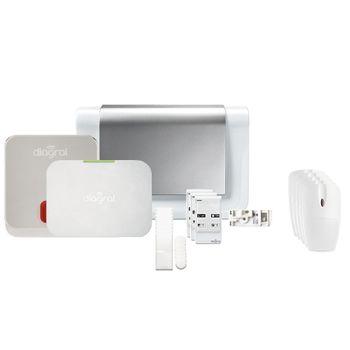 Diag17csf Pack De Alarma Doméstica Conectada Con Gsm - Compatible Con Mascotas - Diagral Kit 8