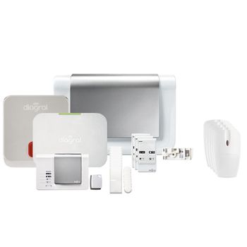 Diag17csf Pack De Alarma Doméstica Conectada Con Gsm - Compatible Con Mascotas - Diagral Kit 9