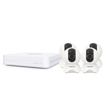 Kit videovigilancia IP WiFi grabador digital 1 Tb y 2 cámaras IP  motorizadas con LEDS IR para exterior