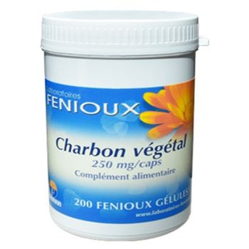 Fenioux Carbón Vegetal 250 Mg 200 Capsulas