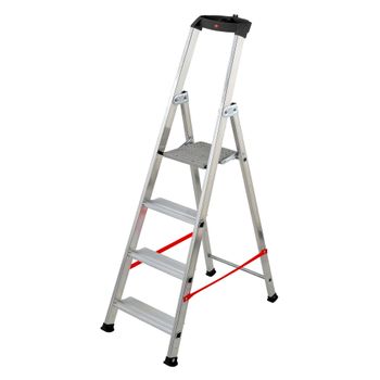 Hailo 8844-011 - Escalera De Tijera Profesional Alu Pro (4 Peldaños)