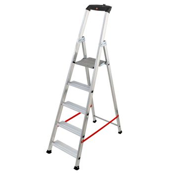 Hailo 8845-011 - Escalera De Tijera Profesional Alu Pro (5 Peldaños)